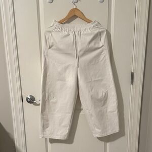 Cream Drawstring Pants